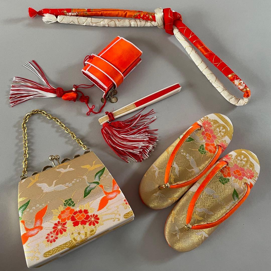 七五三　7歳　アンティークお着物セット　ダラリ帯コーデ