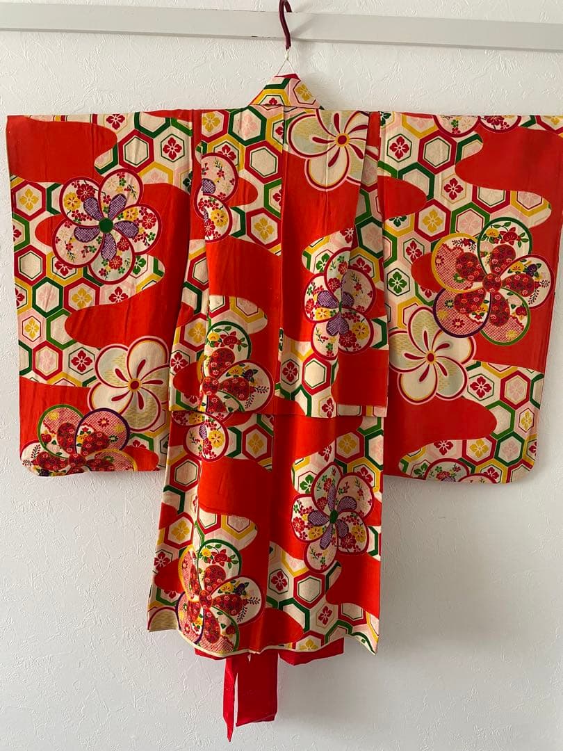 七五三　7歳　アンティークお着物セット　ダラリ帯コーデ