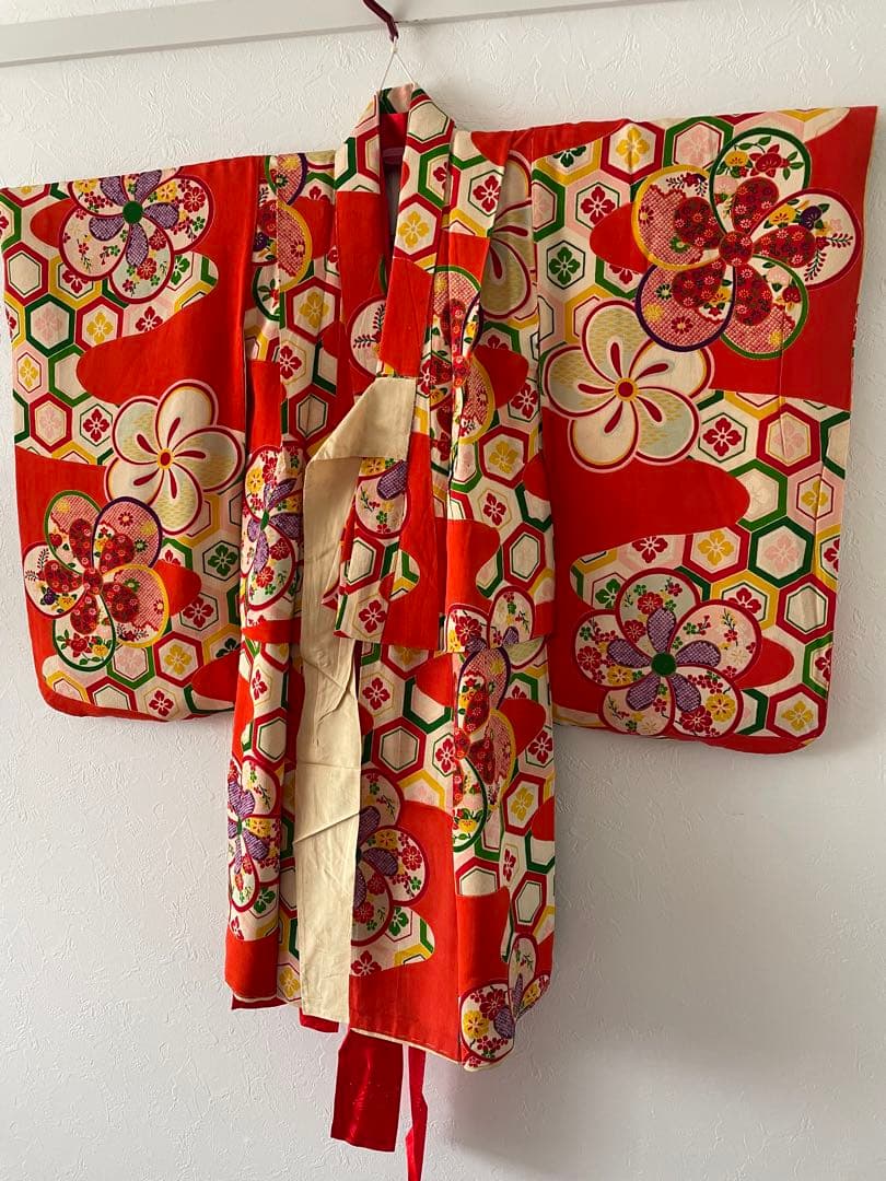 七五三　7歳　アンティークお着物セット　ダラリ帯コーデ