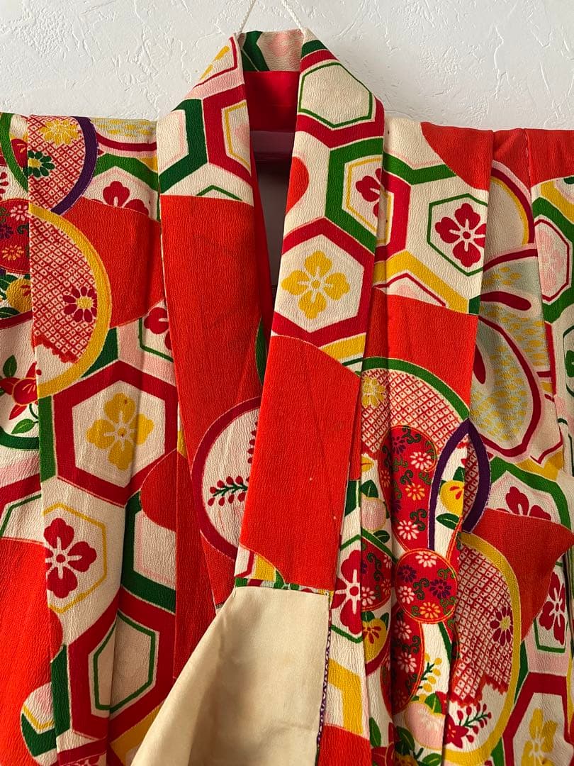 七五三　7歳　アンティークお着物セット　ダラリ帯コーデ