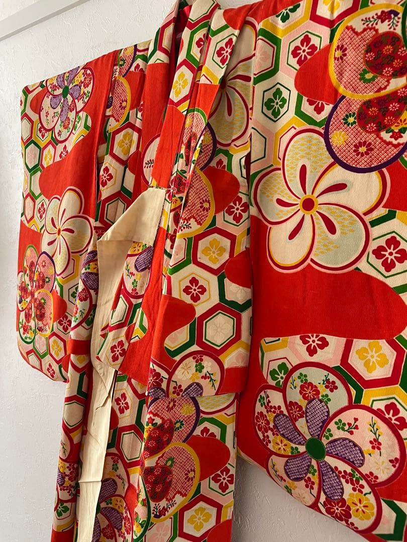 七五三　7歳　アンティークお着物セット　ダラリ帯コーデ