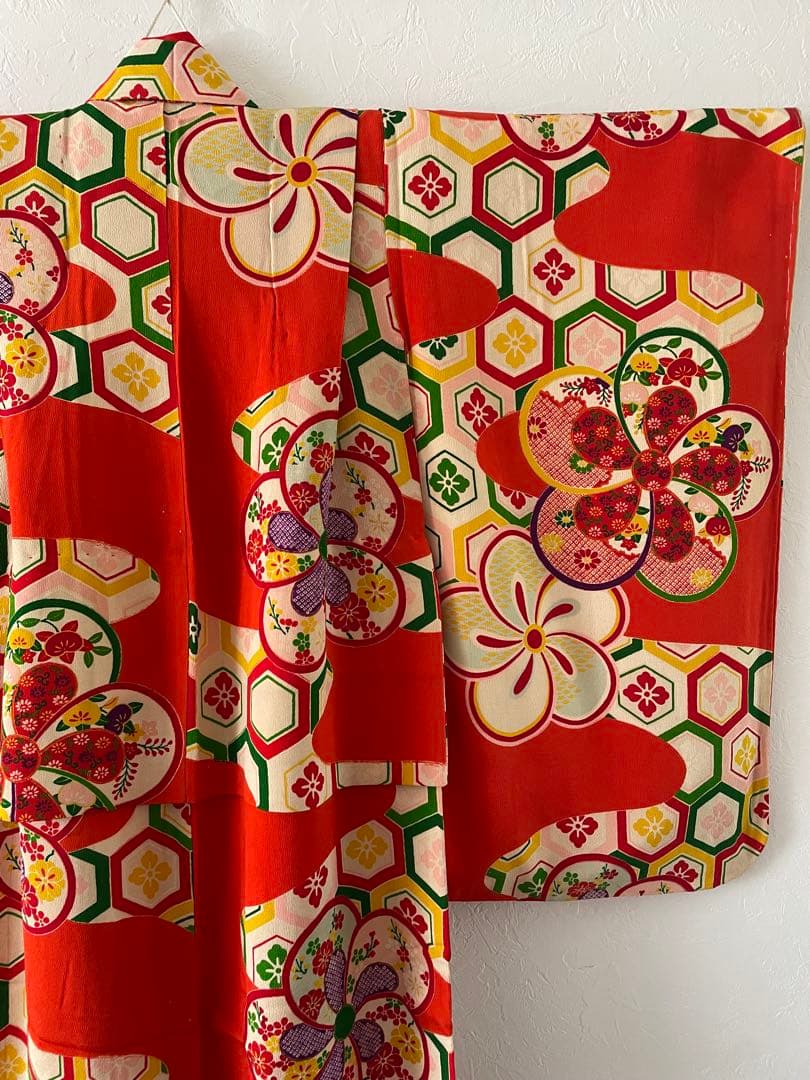 七五三　7歳　アンティークお着物セット　ダラリ帯コーデ