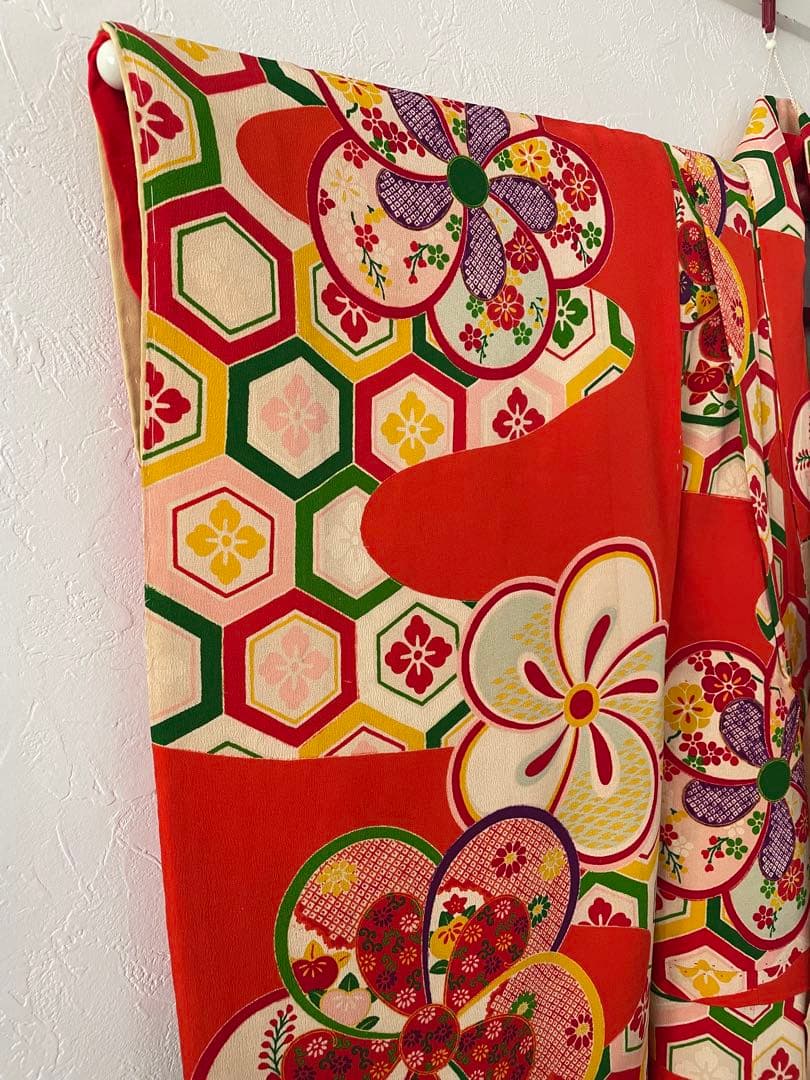 七五三　7歳　アンティークお着物セット　ダラリ帯コーデ