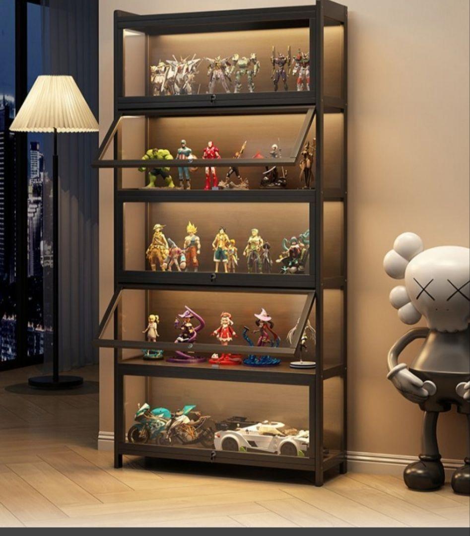 ショーケース フィギュア ディスプレイキャビネット コレクションケース 木製