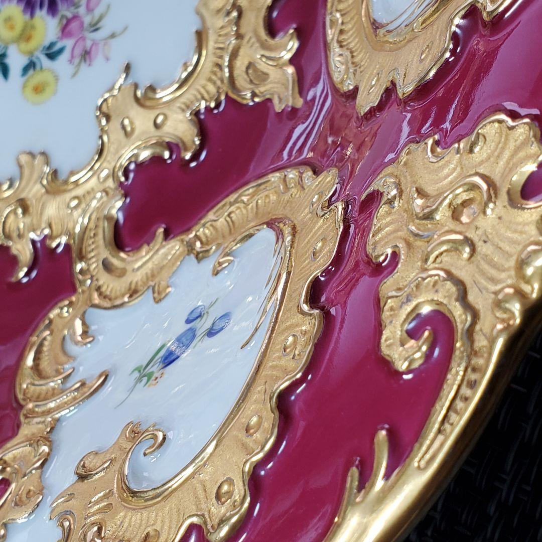 ✨古マイセン　アンティーク マイセン 大皿　ボウル　深皿　飾り皿　本金彩