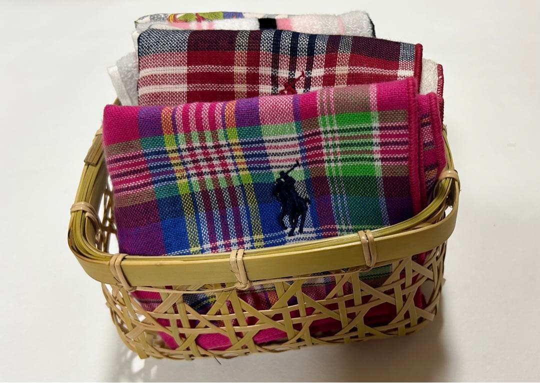 ＊2個セット＊手編み竹かごバスケット（新品未使用）直径約17センチ高さ約9センチ