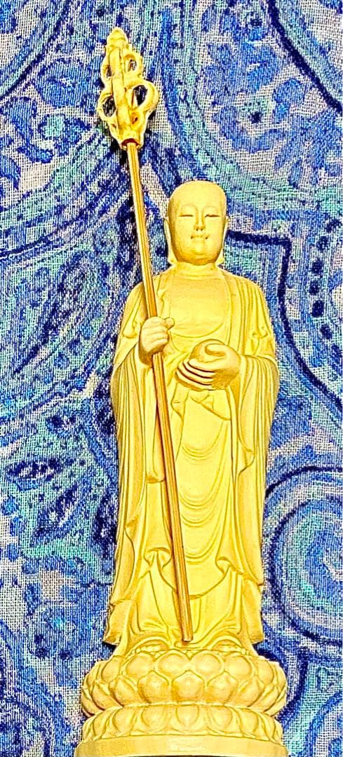 金運！開運！魔除け！特別祈祷済　魂入り　木製　本格仏像　地蔵菩薩立像