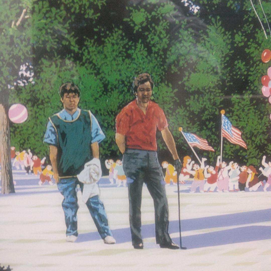 ヒロ・ヤマガタ　USオープンチャンピオンシップ　中古　大判額装アートポスター