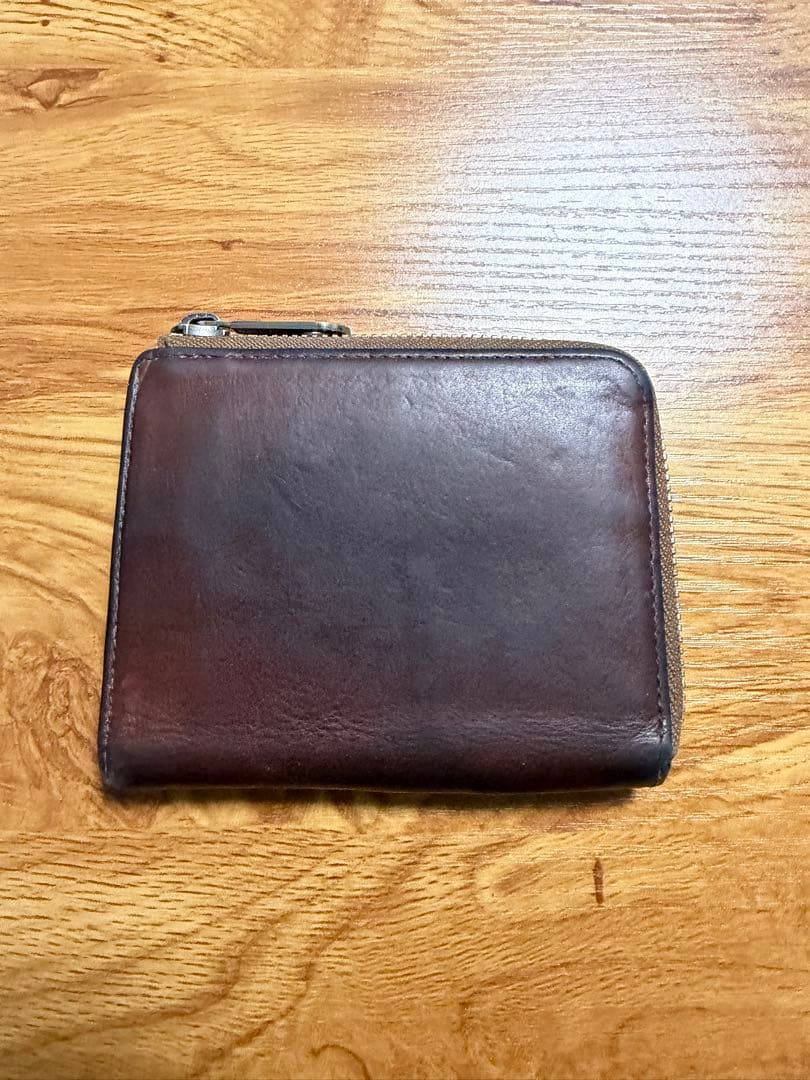 ココマイスター コンパクト財布 ブラウン