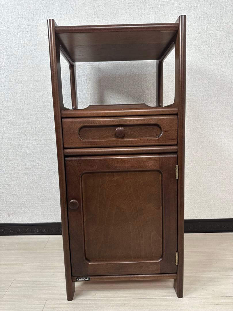 karimoku カリモク 電話台 FAX台 花台 飾り台 収納棚 ※i4※