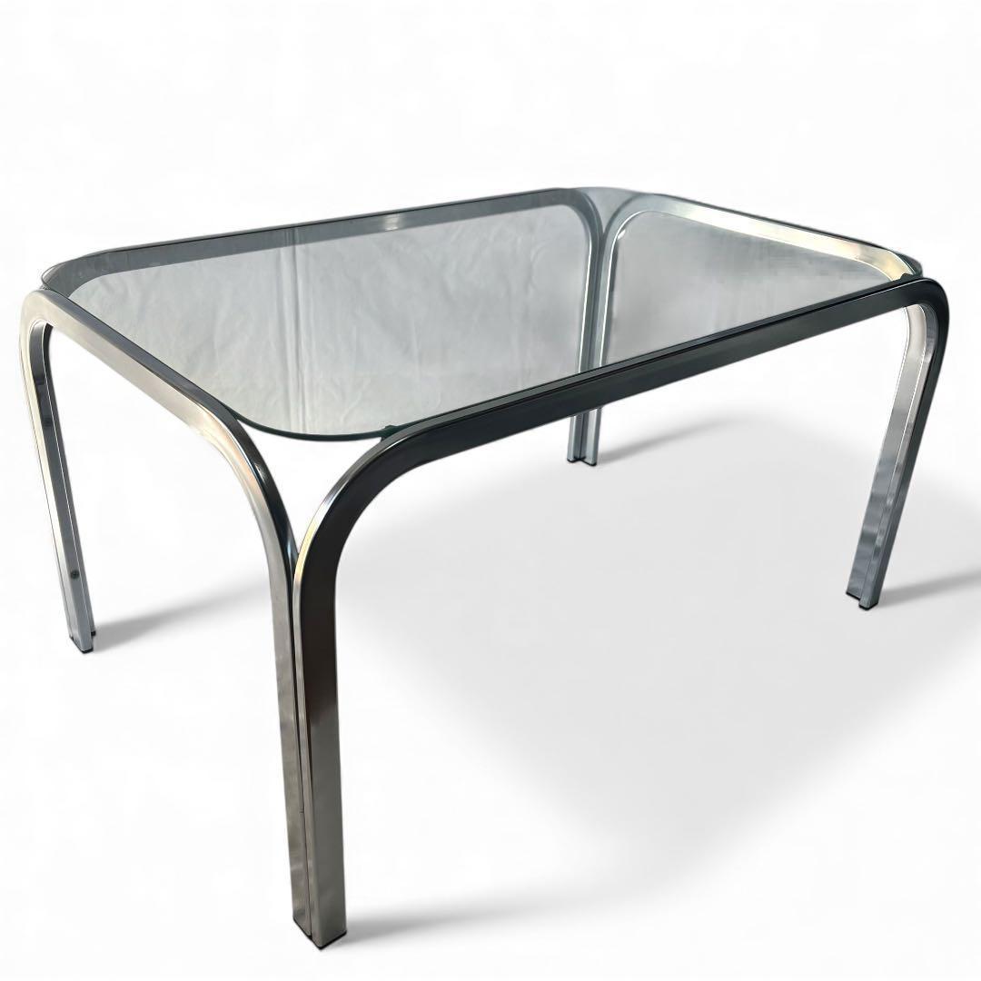 昭和レトロ ミッドセンチュリー ガラスセンターテーブル W74cm ローテーブル