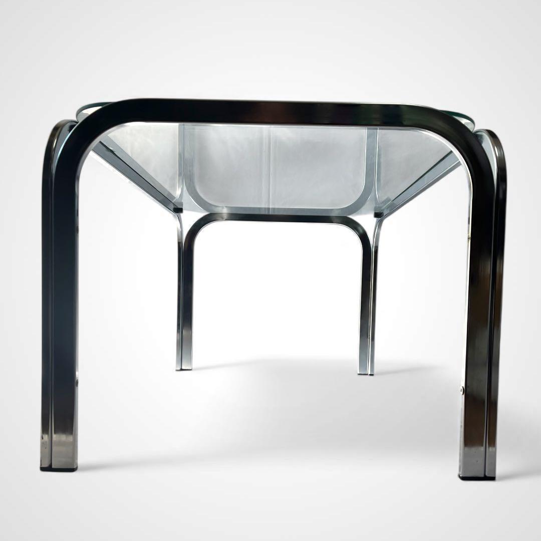 昭和レトロ ミッドセンチュリー ガラスセンターテーブル W74cm ローテーブル