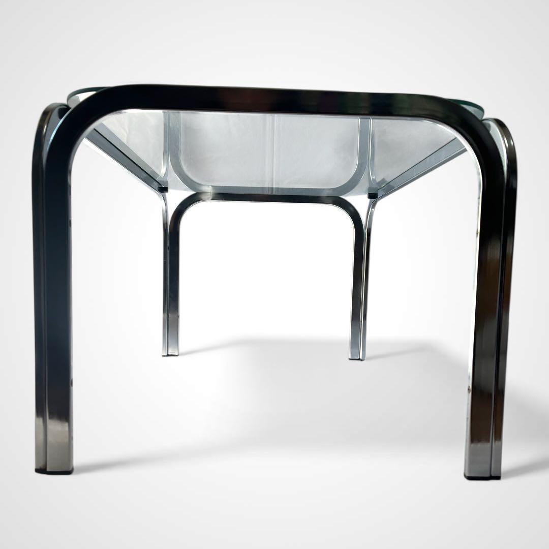 昭和レトロ ミッドセンチュリー ガラスセンターテーブル W74cm ローテーブル