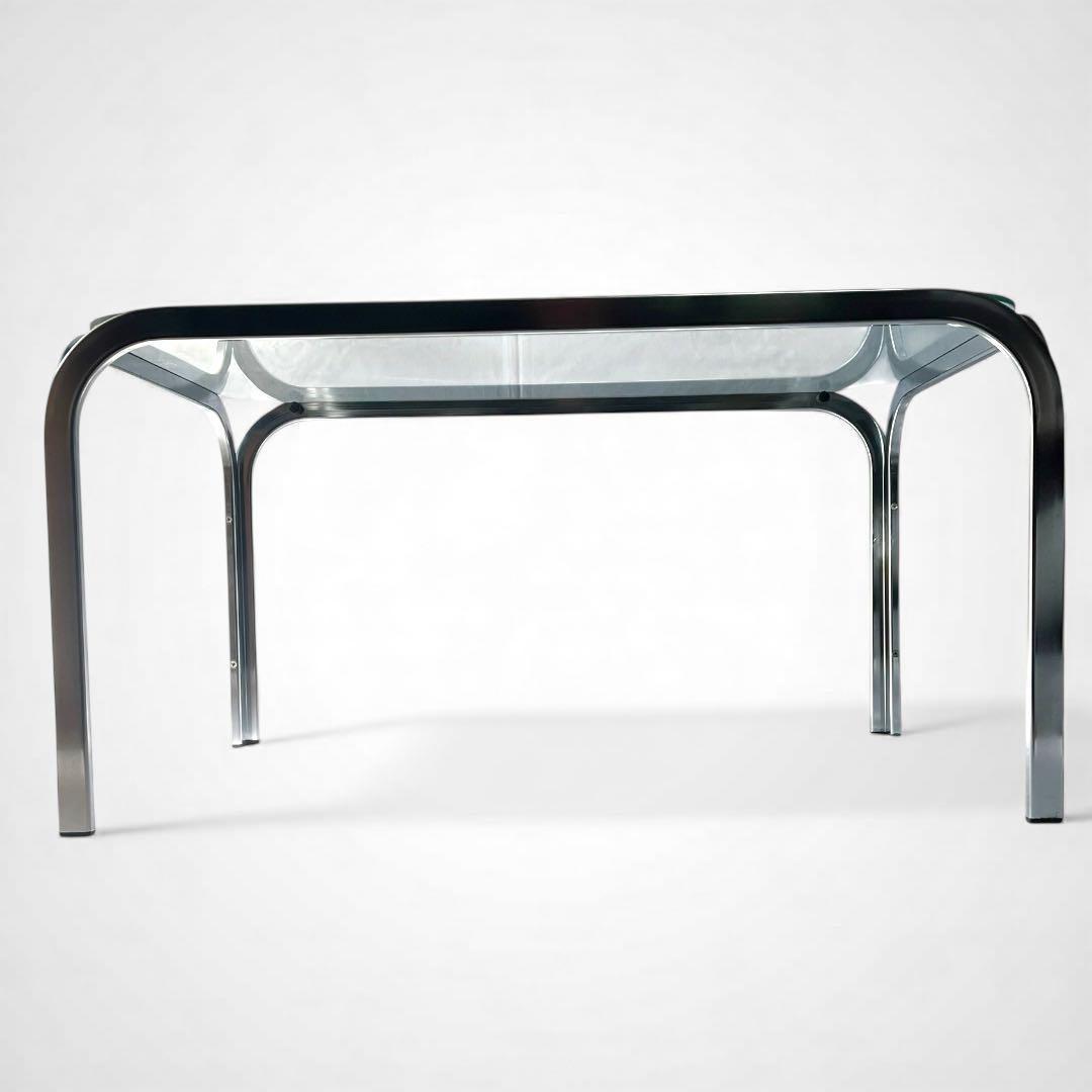 昭和レトロ ミッドセンチュリー ガラスセンターテーブル W74cm ローテーブル