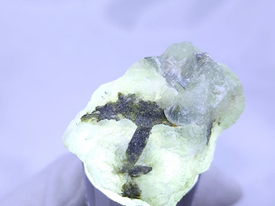 コンゴ産　プレナイト　原石　標本　エピドート 共生　2個セット　ぶどう石　天然石