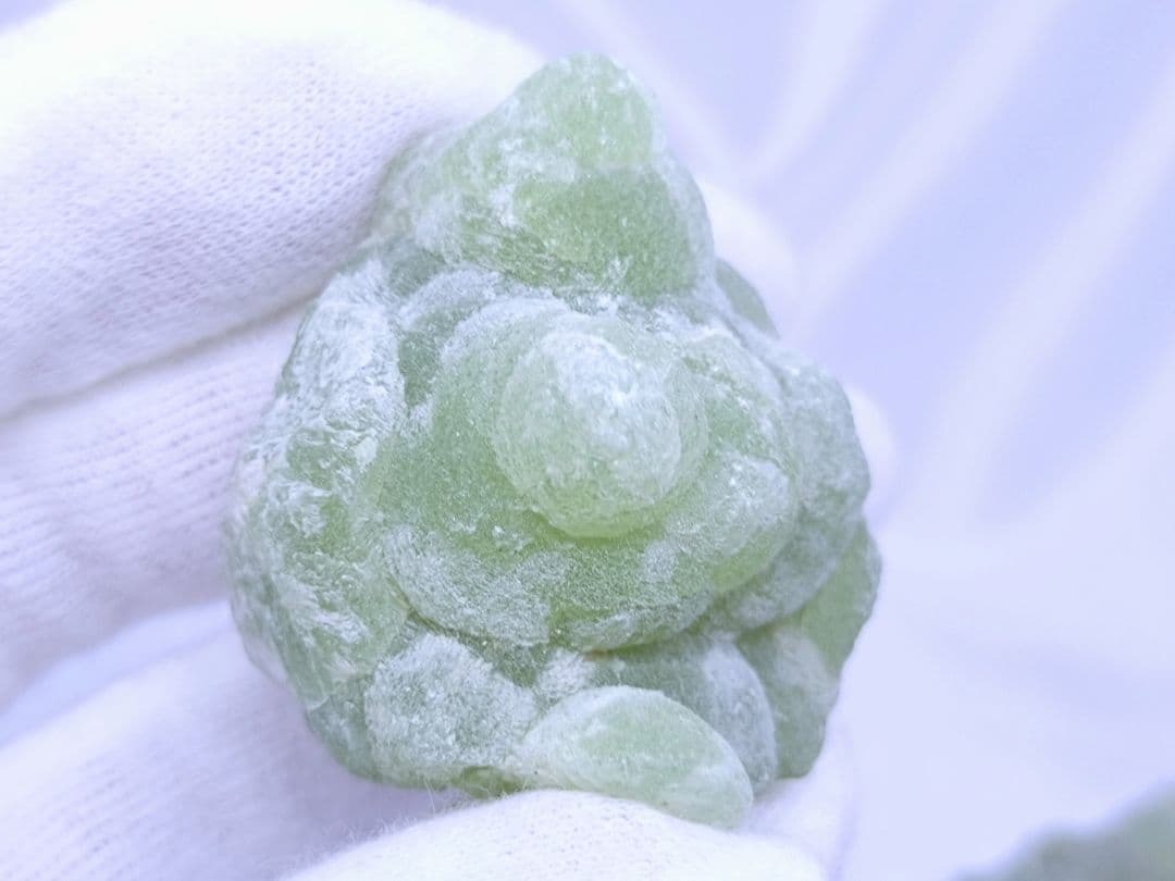 コンゴ産　プレナイト　原石　標本　エピドート 共生　2個セット　ぶどう石　天然石