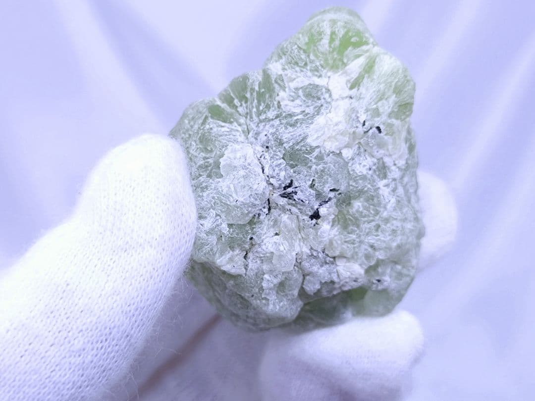 コンゴ産　プレナイト　原石　標本　エピドート 共生　2個セット　ぶどう石　天然石