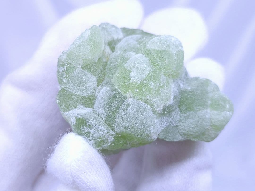 コンゴ産　プレナイト　原石　標本　エピドート 共生　2個セット　ぶどう石　天然石