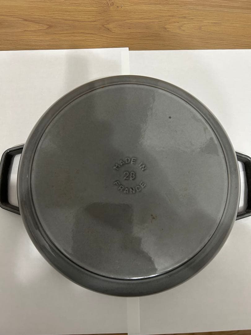 STAUB ブレイザー ソテーパン ホーロー鍋 28cm グレー