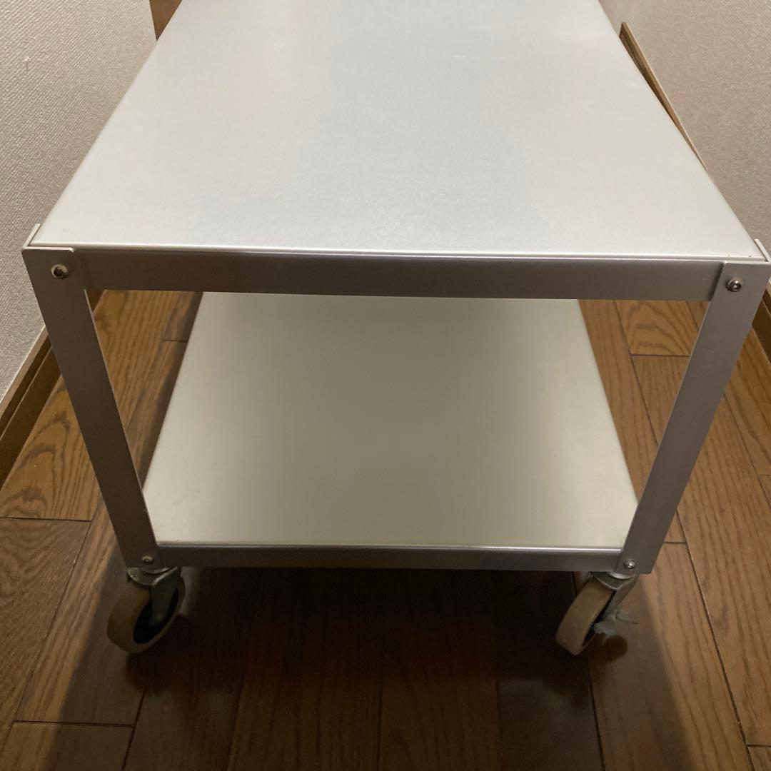 廃盤 無印良品 MUJI アルミ ローテーブル ワゴン 鈴木敏彦