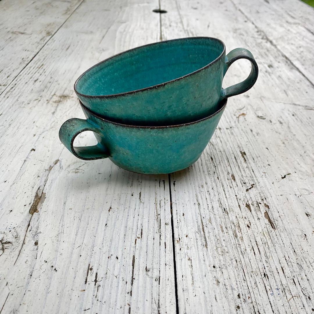 【新品未使用】 鈴木麻起子 スープカップ2客 La Maison de Vent