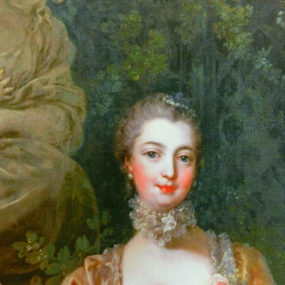 ロココ調ポンパドール夫人の額絵P　アンティークゴールドフレーム キャンバス印刷