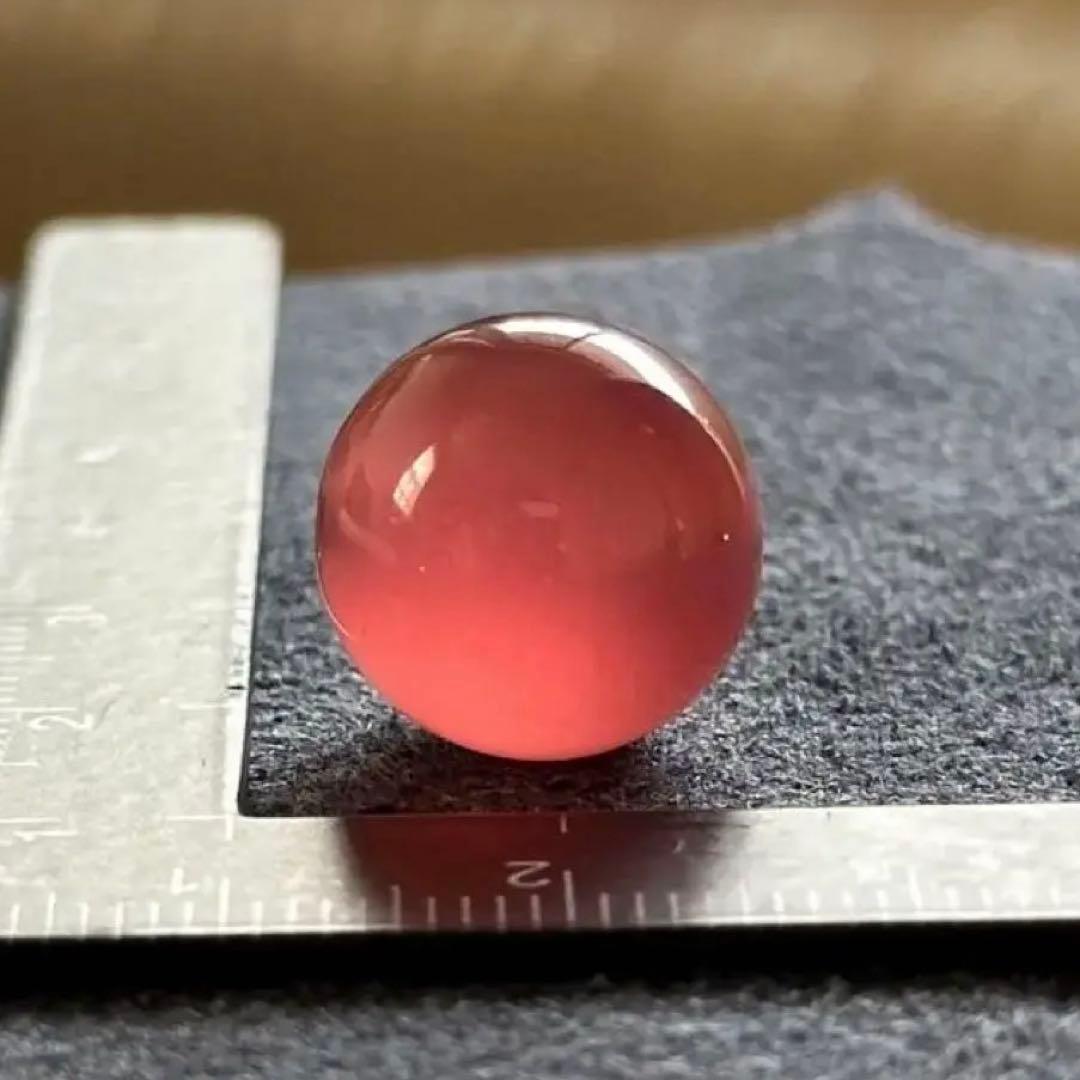 北海道稲倉石鉱山産 菱マンガン鉱 ロードクロサイト 14mm丸玉ビーズ #2