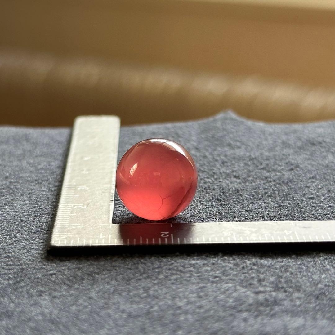 北海道稲倉石鉱山産 菱マンガン鉱 ロードクロサイト 14mm丸玉ビーズ #2