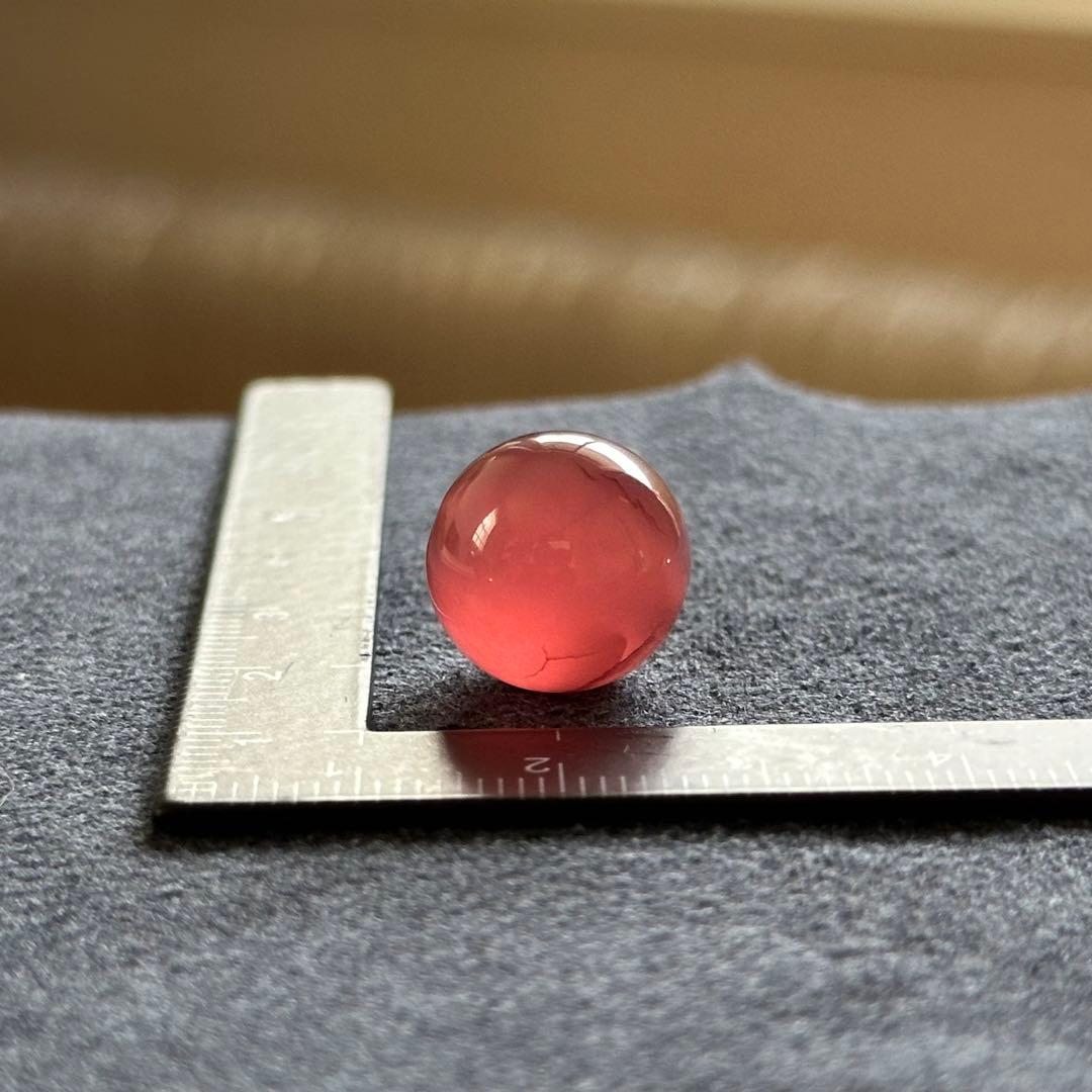 北海道稲倉石鉱山産 菱マンガン鉱 ロードクロサイト 14mm丸玉ビーズ #2