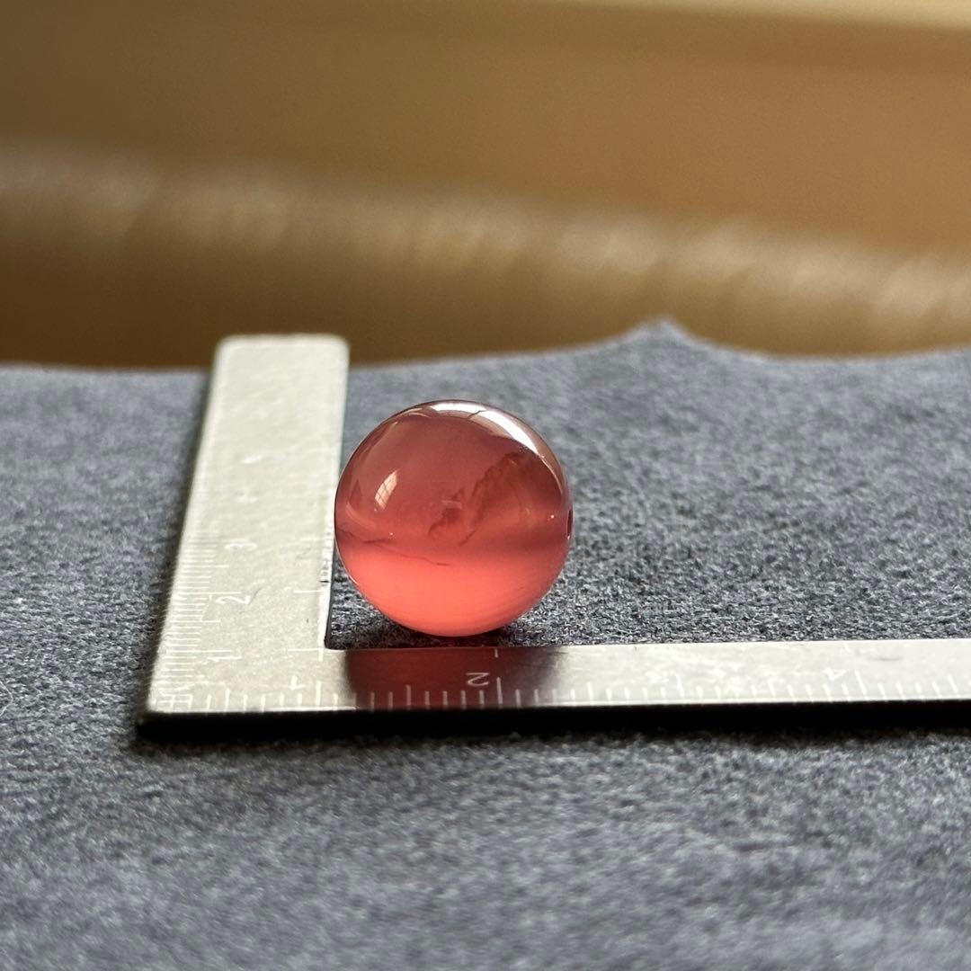 北海道稲倉石鉱山産 菱マンガン鉱 ロードクロサイト 14mm丸玉ビーズ #2