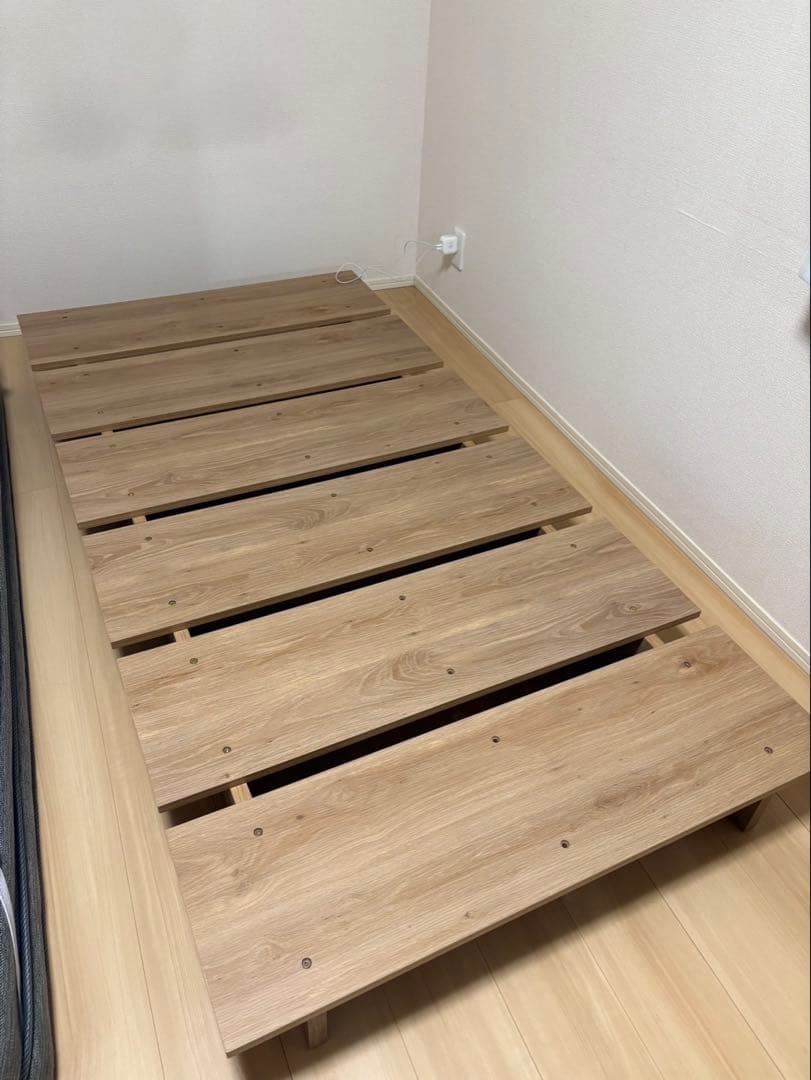 LOWYA すのこベッド セミシングル　シャビーナチュラル