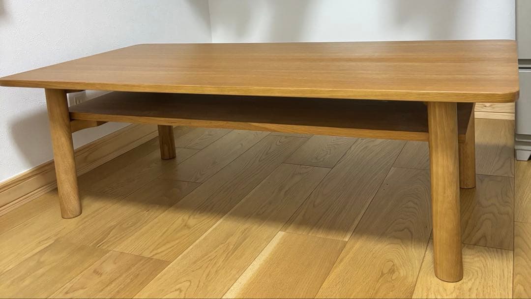 無印良品　木製ローテーブル オーク材　幅110cm