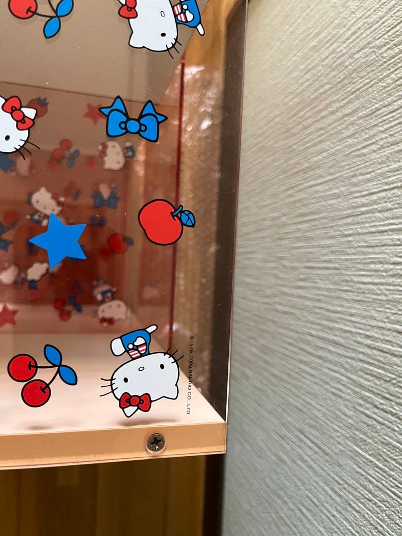 【希少・ヴィンテージ・レア】スケルトン 2段ボックス ピンク 棚（キティ）