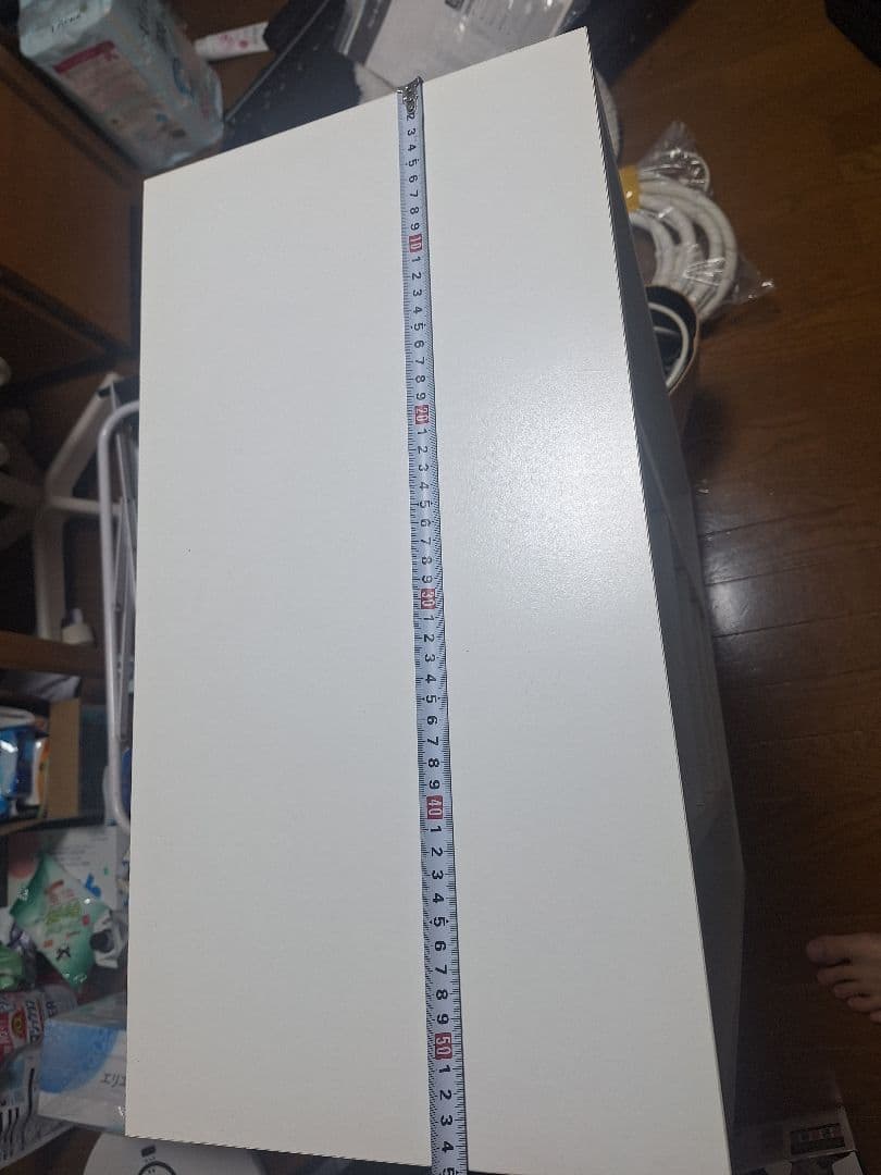 ホワイト本棚 4段収納