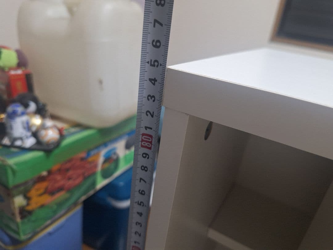 ホワイト本棚 4段収納