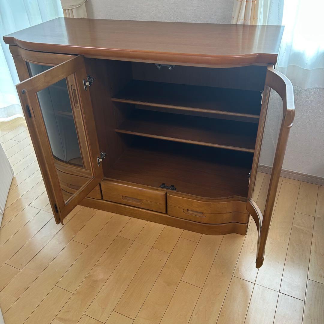 北欧ヴィンテージ　キャビネット　サイドボード　ガラス　フローラ120 アーチ型