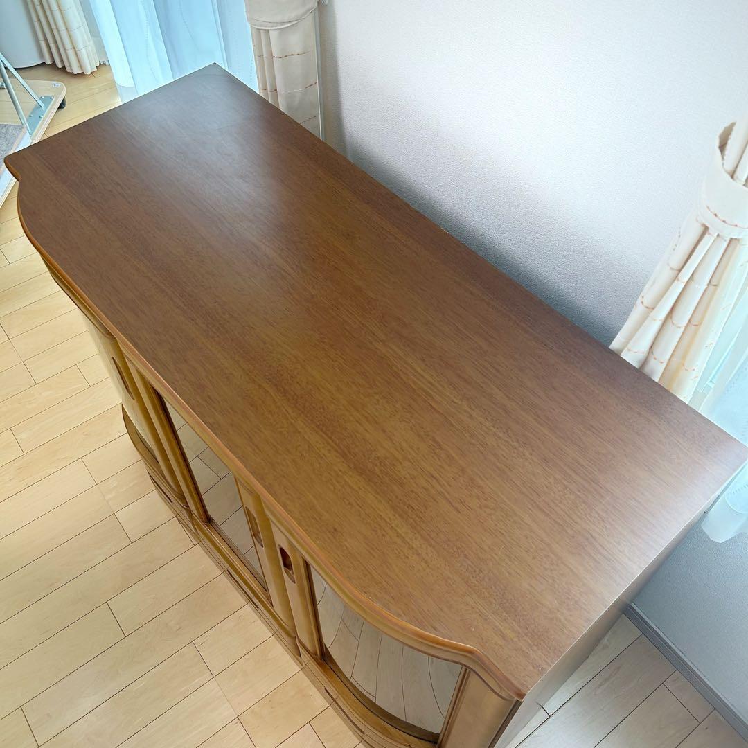 北欧ヴィンテージ　キャビネット　サイドボード　ガラス　フローラ120 アーチ型