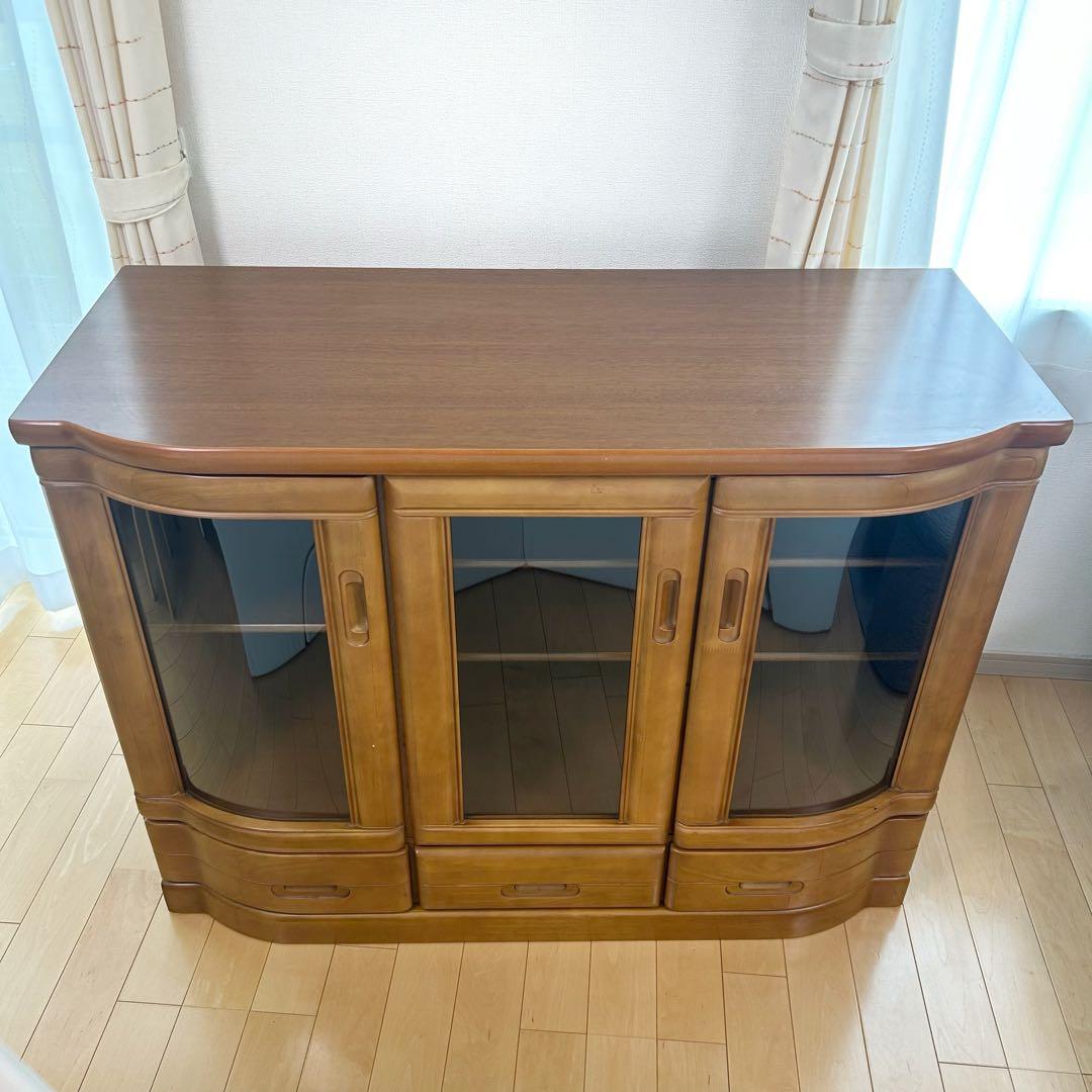 北欧ヴィンテージ　キャビネット　サイドボード　ガラス　フローラ120 アーチ型