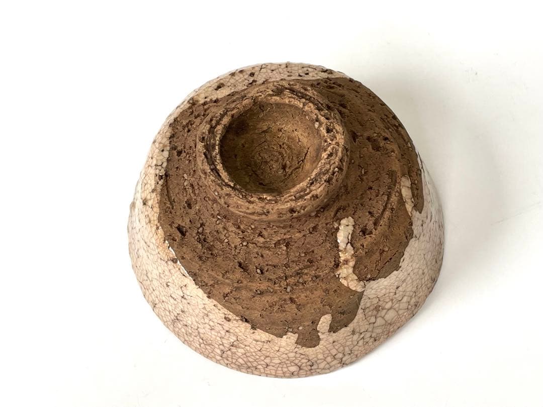 骨董　アンティーク　古萩　萩焼茶碗　久田宗也書付　銘閑庭　書付箱　共箱