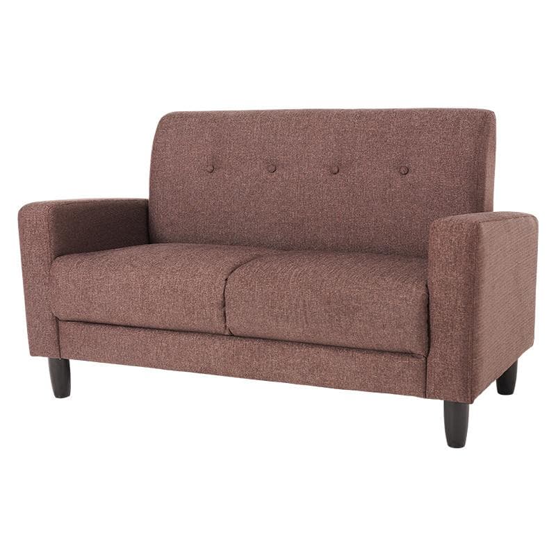 こゆき【新品フォロー割】北欧風 2人掛け コンパクトソファ ブラウン