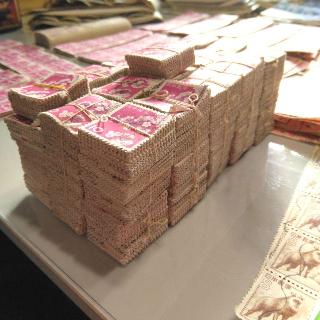 使用済み切手 ２万枚以上あり 丹頂鶴 がん征圧 赤べこ 能面 弥勒菩薩 昭和