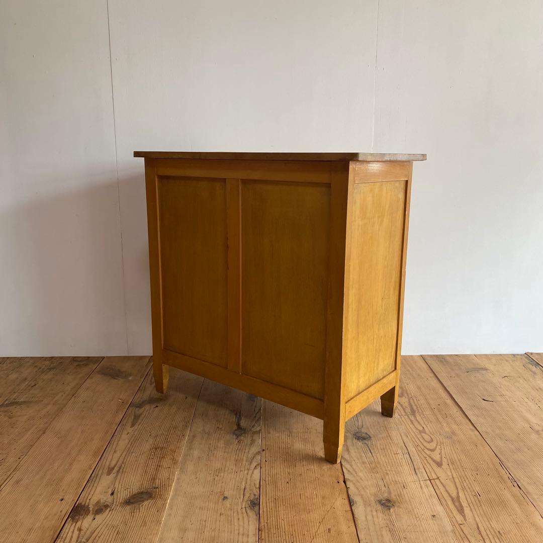 アンティーク サイドチェスト 袖机 書類棚 昭和レトロ z822