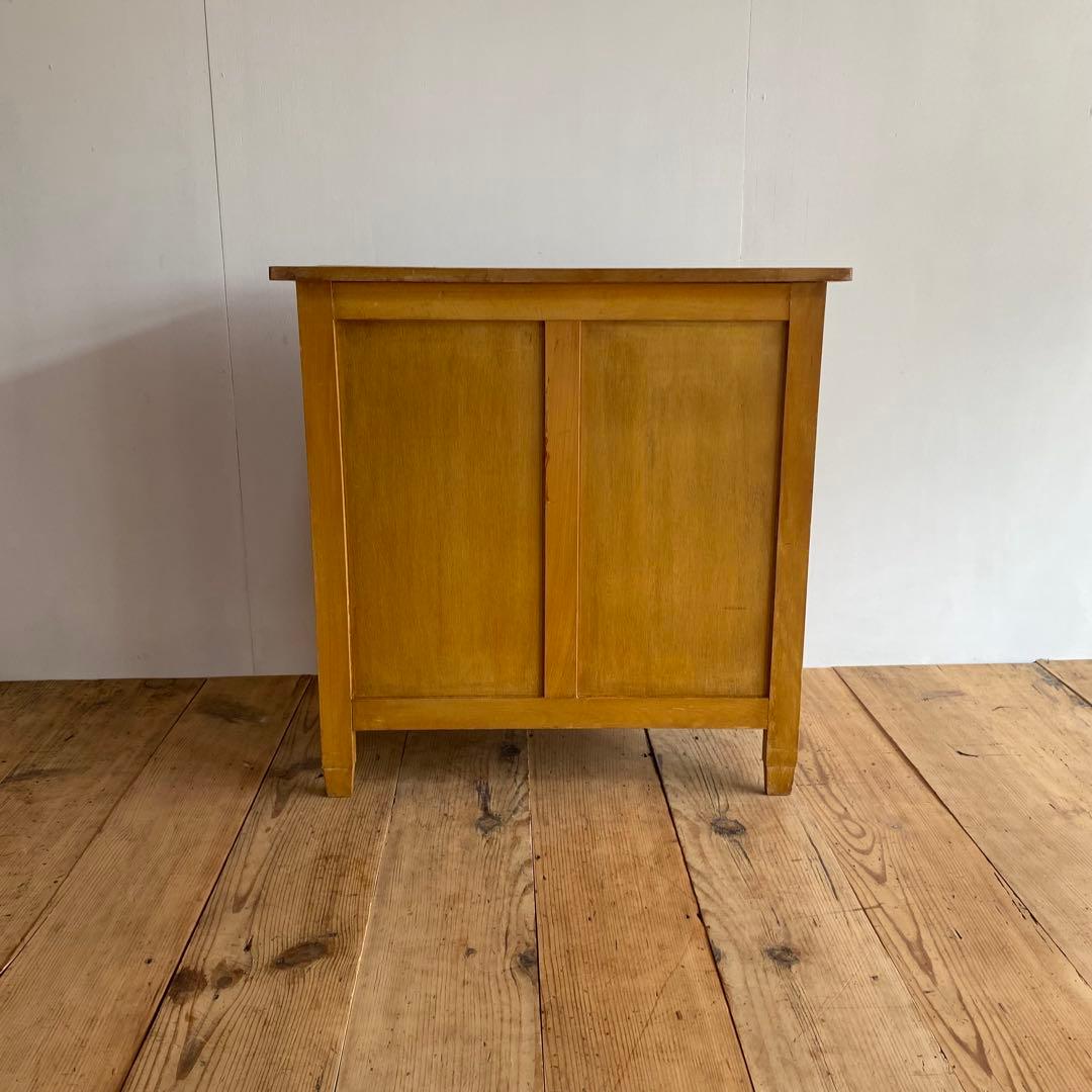 アンティーク サイドチェスト 袖机 書類棚 昭和レトロ z822