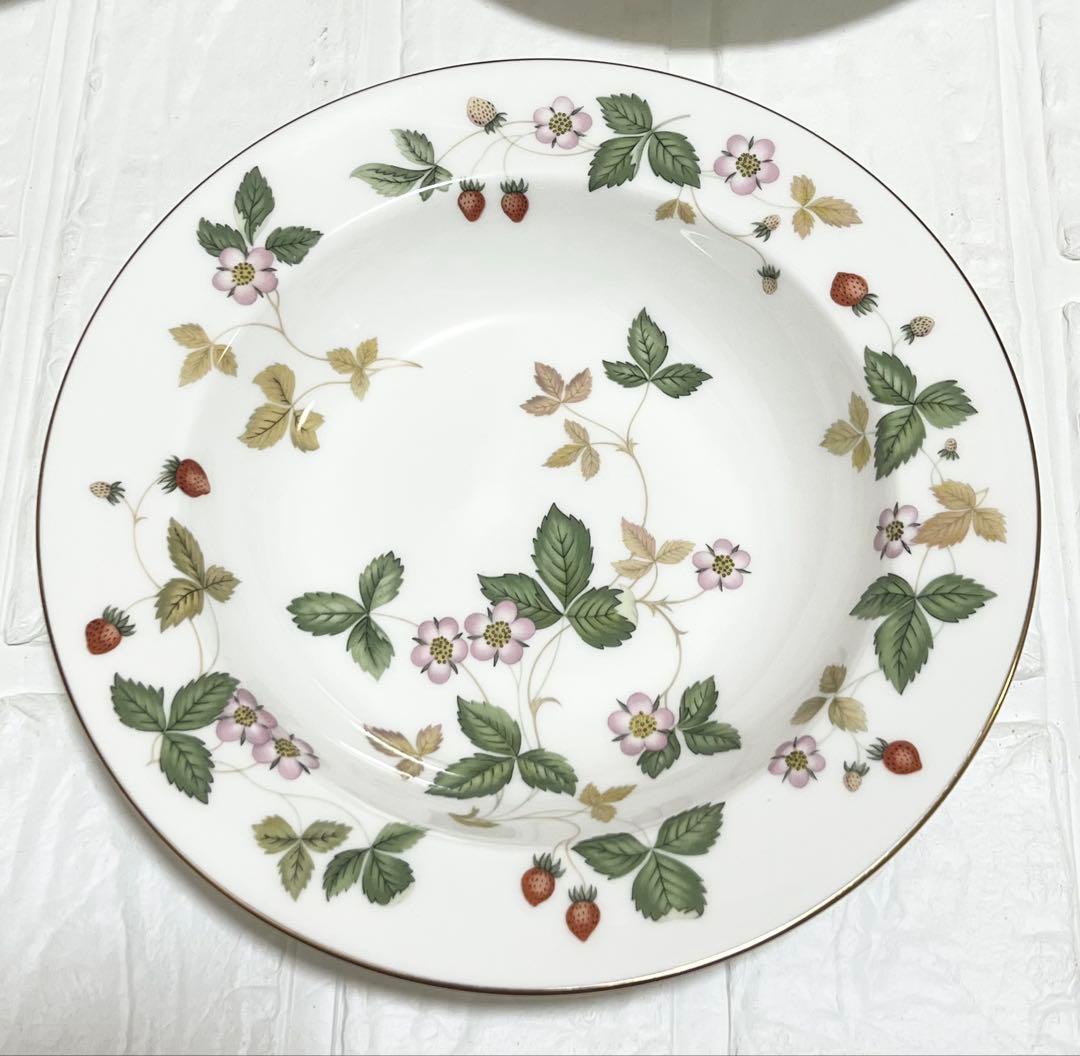 ウェッジウッド　ワイルドストロベリー　スーププレート　６枚セット