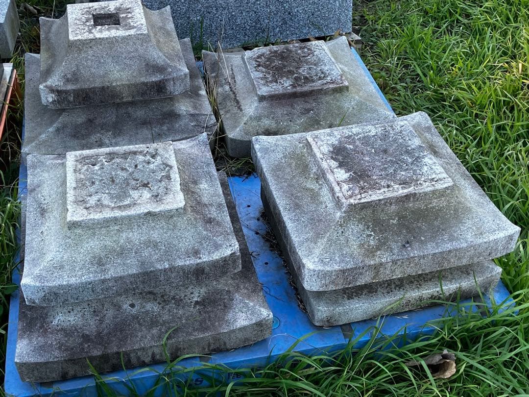 【直接引取限定】石造 十三重塔 全高約3.1m 笠13枚完備 梵字 現状渡し