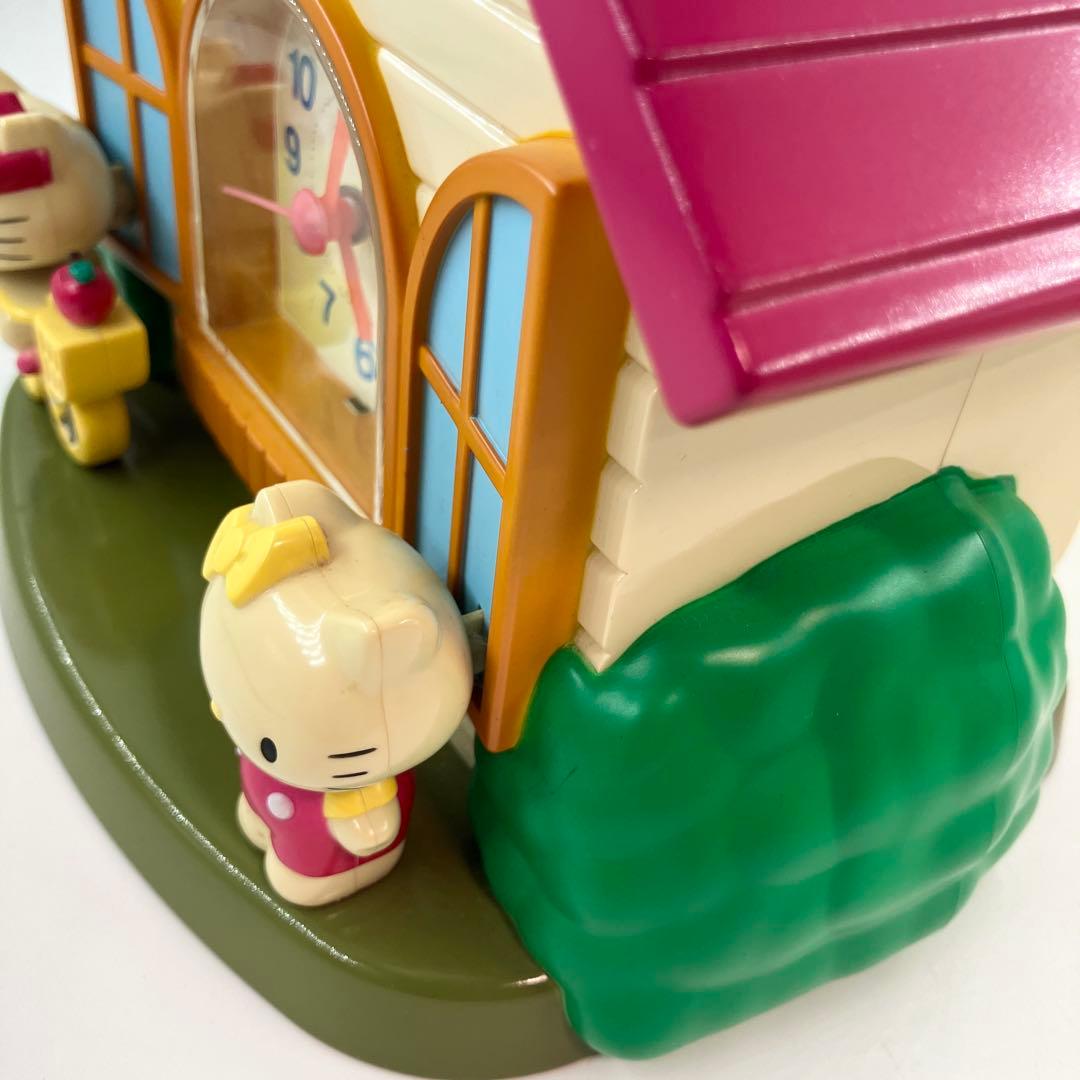 ハローキティ　目覚まし時計　ジオラマ　レア　レトロ　ハウス　ジャンク