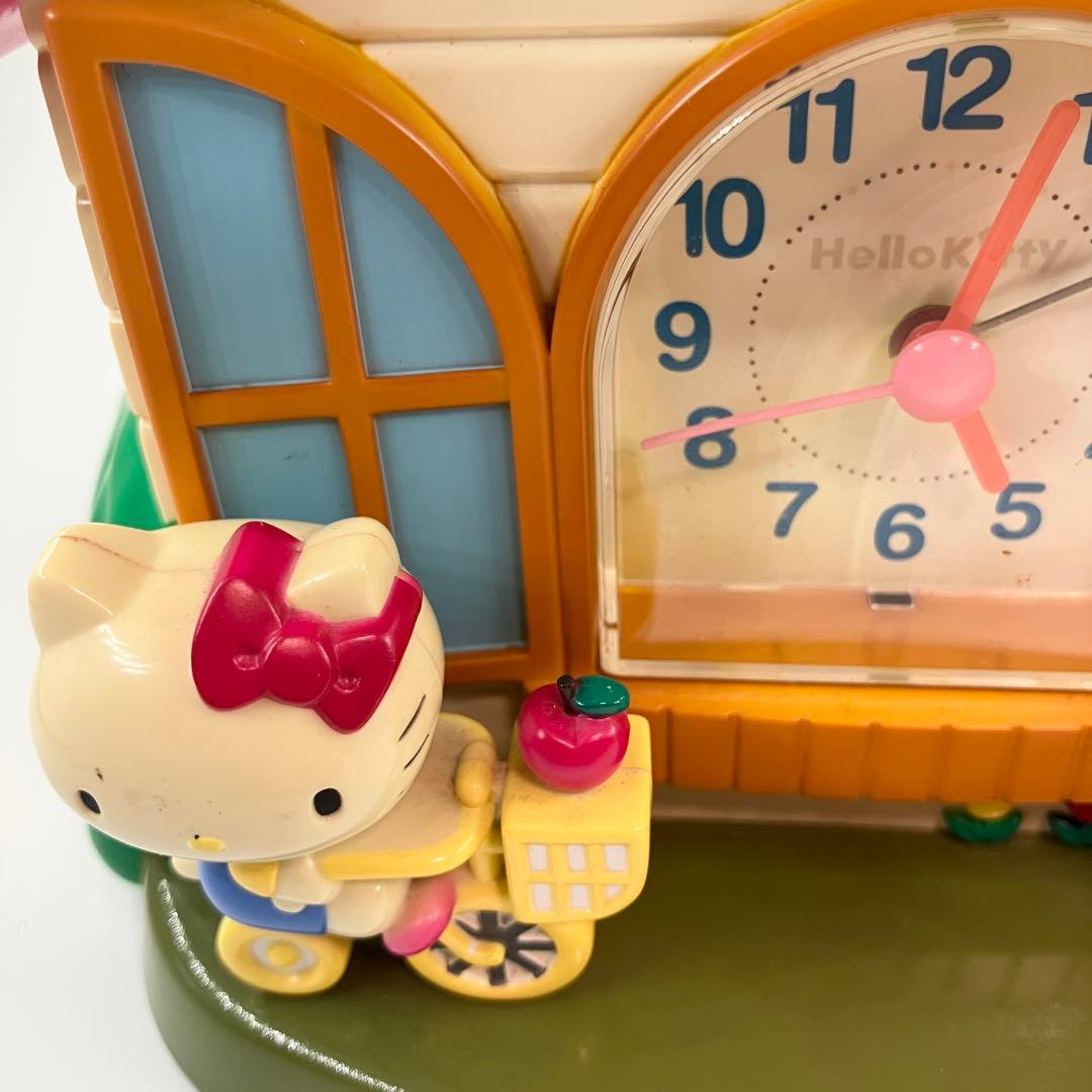 ハローキティ　目覚まし時計　ジオラマ　レア　レトロ　ハウス　ジャンク