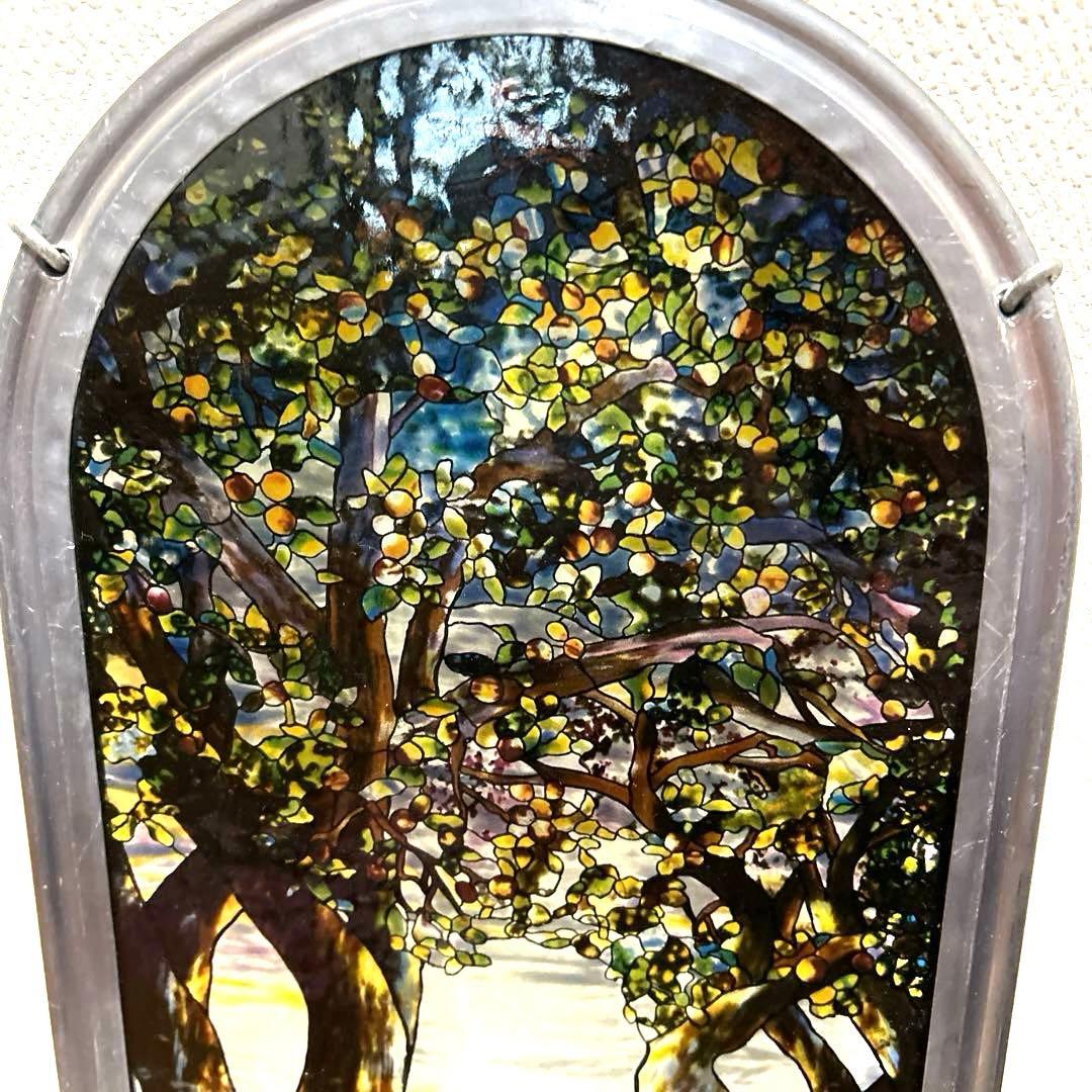 希少　ルイス・C・ティファニー ヴィンテージ ステンドグラス 雄大な景色 風景