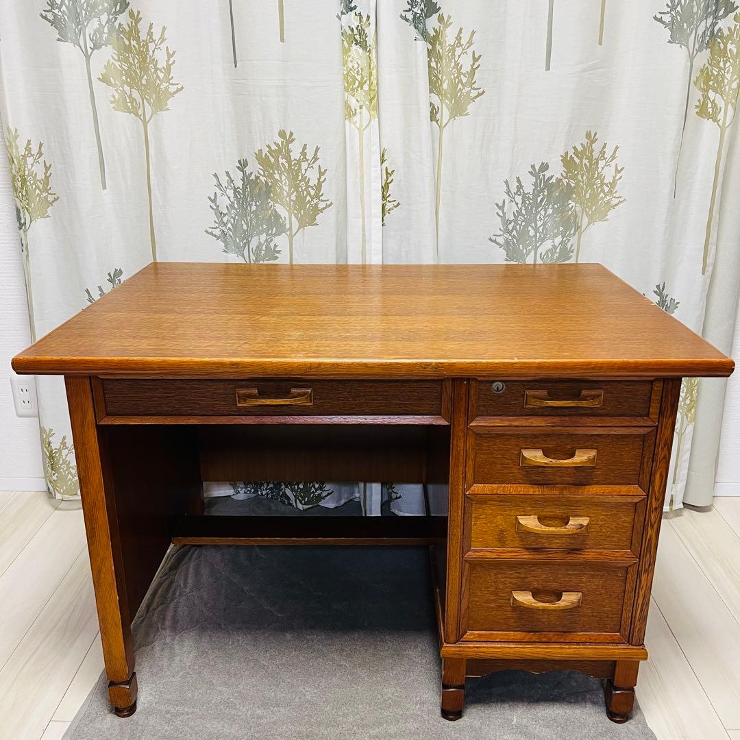 ヴィンテージ　デスク　勉強机　PCデスク　昭和レトロ　　木製　古民家