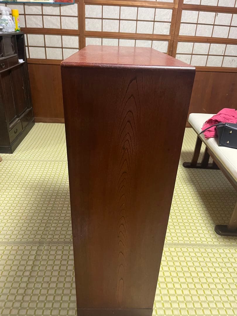 黒柿張り　茶箪笥　骨董品　超希少　欅と黒柿造り 高級　ヴィンテージ